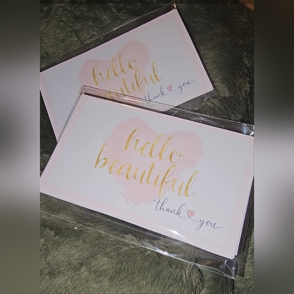 30 ct Elegant Thank You Cards - Pink and Gold